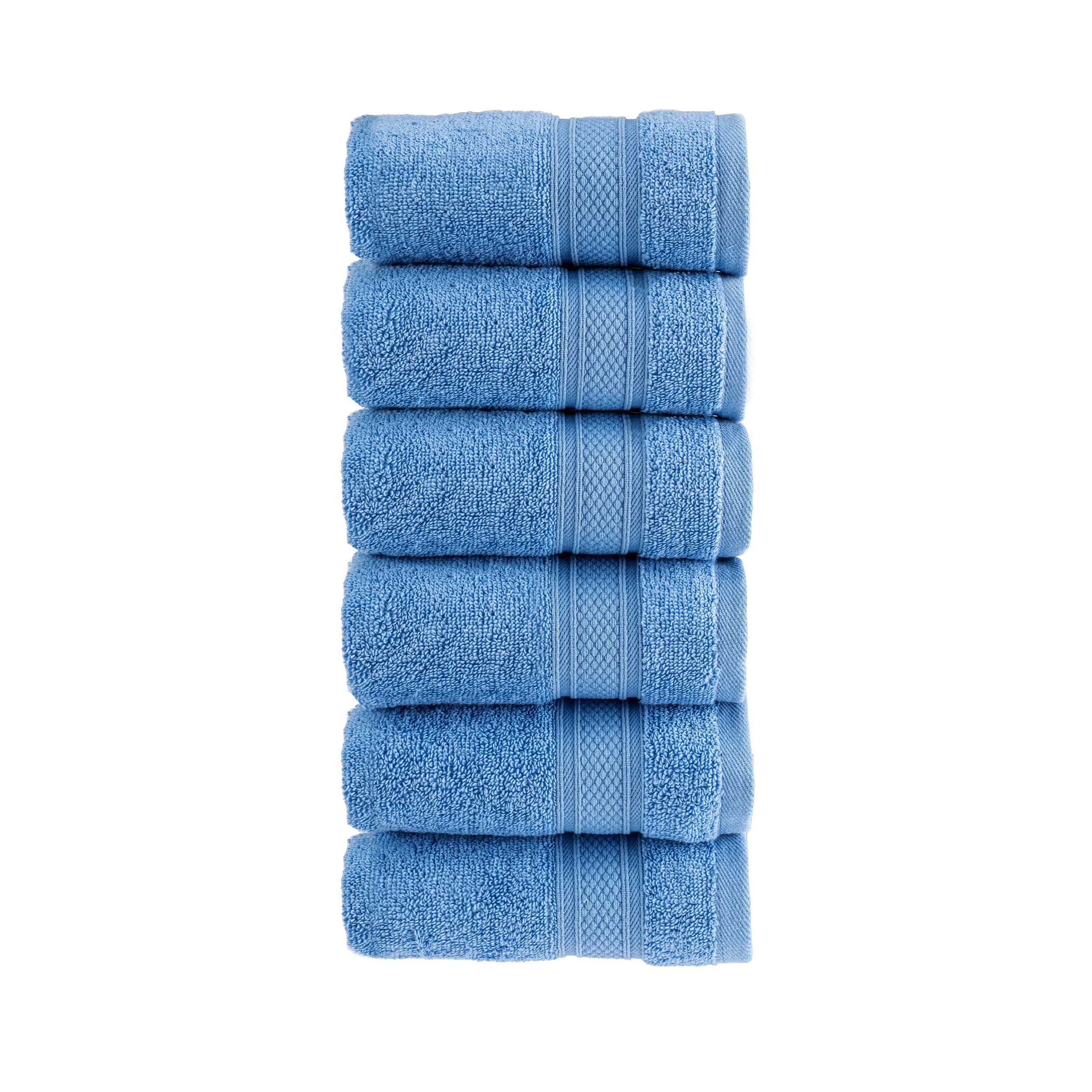 HALLEY 100 Turkish Cotton Washcloths for Body Face Bathroom Hotel Spa Kitchen Super Soft Highly Absorbent Fingertip Towels Luxury Wash