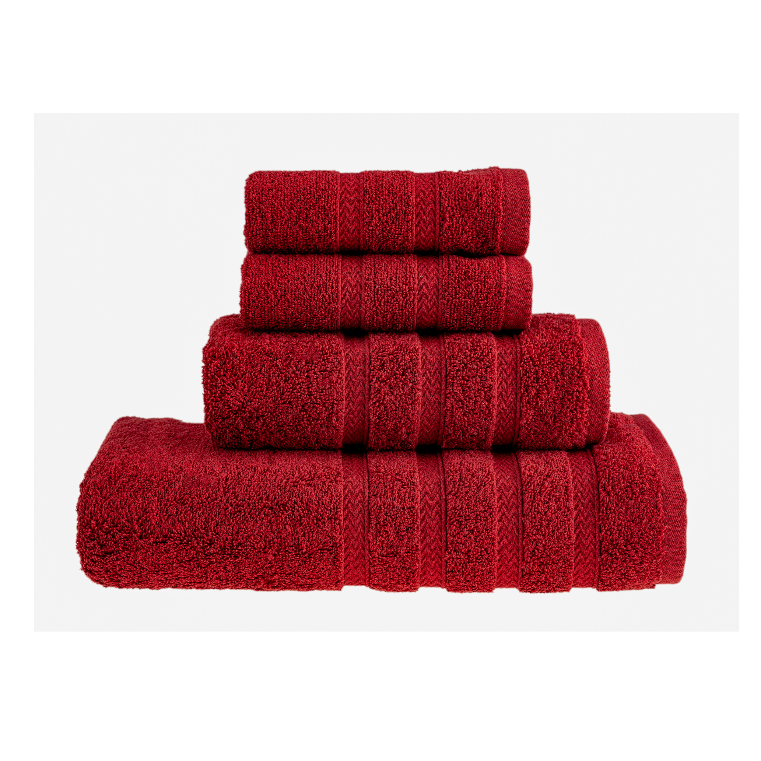 HALLEY Decorative Bath Towels Set, 4 Piece Turkish Towel Set with