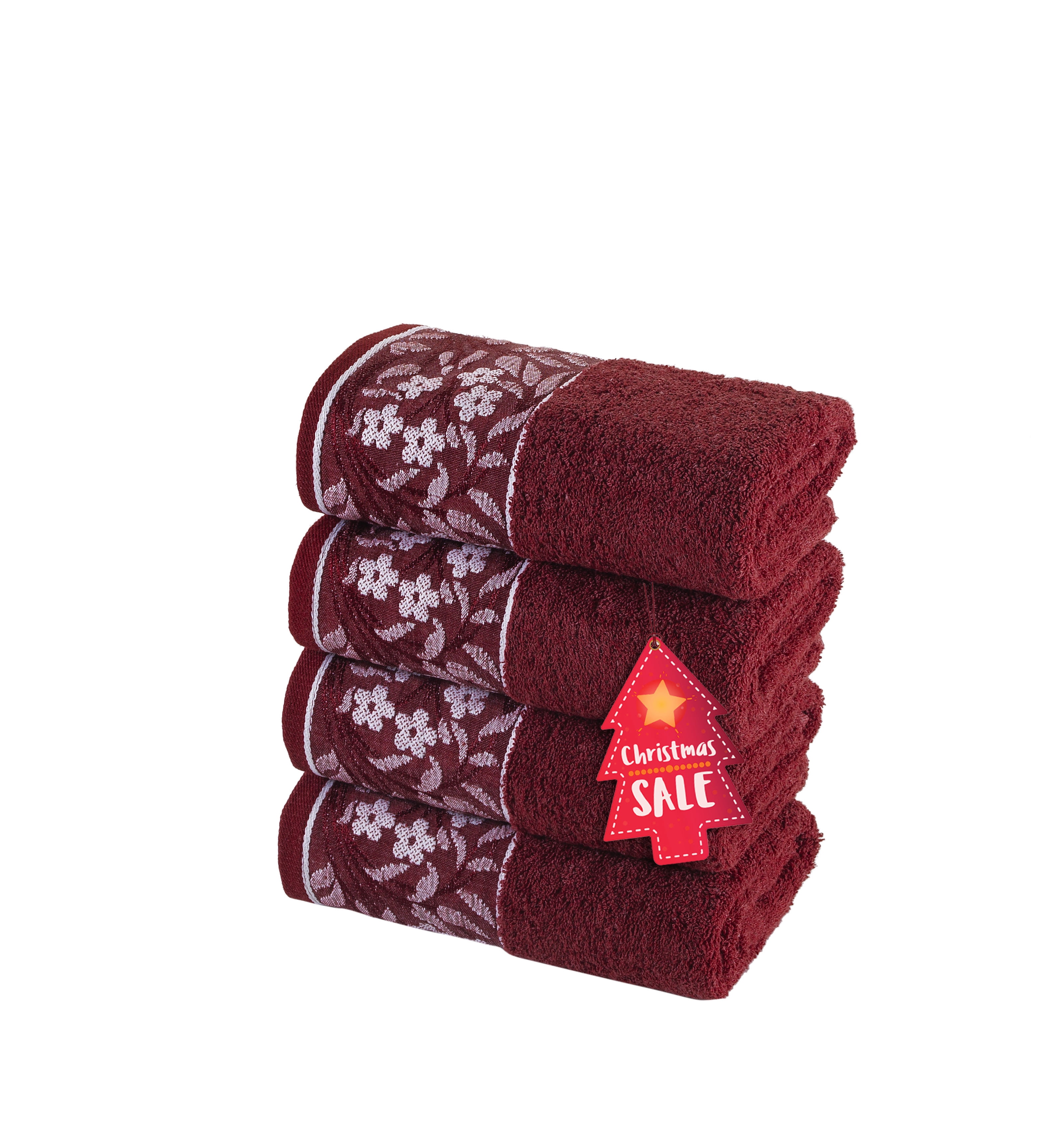 Flat Loop Hand Towels - 4 Pack Ash