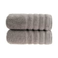 thumbnail image 1 of HALLEY Decorative Turkish Bath Towels Set, 2 Pieces - Highly Absorbent & Fade Resistant Fabric, 100% Cotton - Gray, 1 of 8