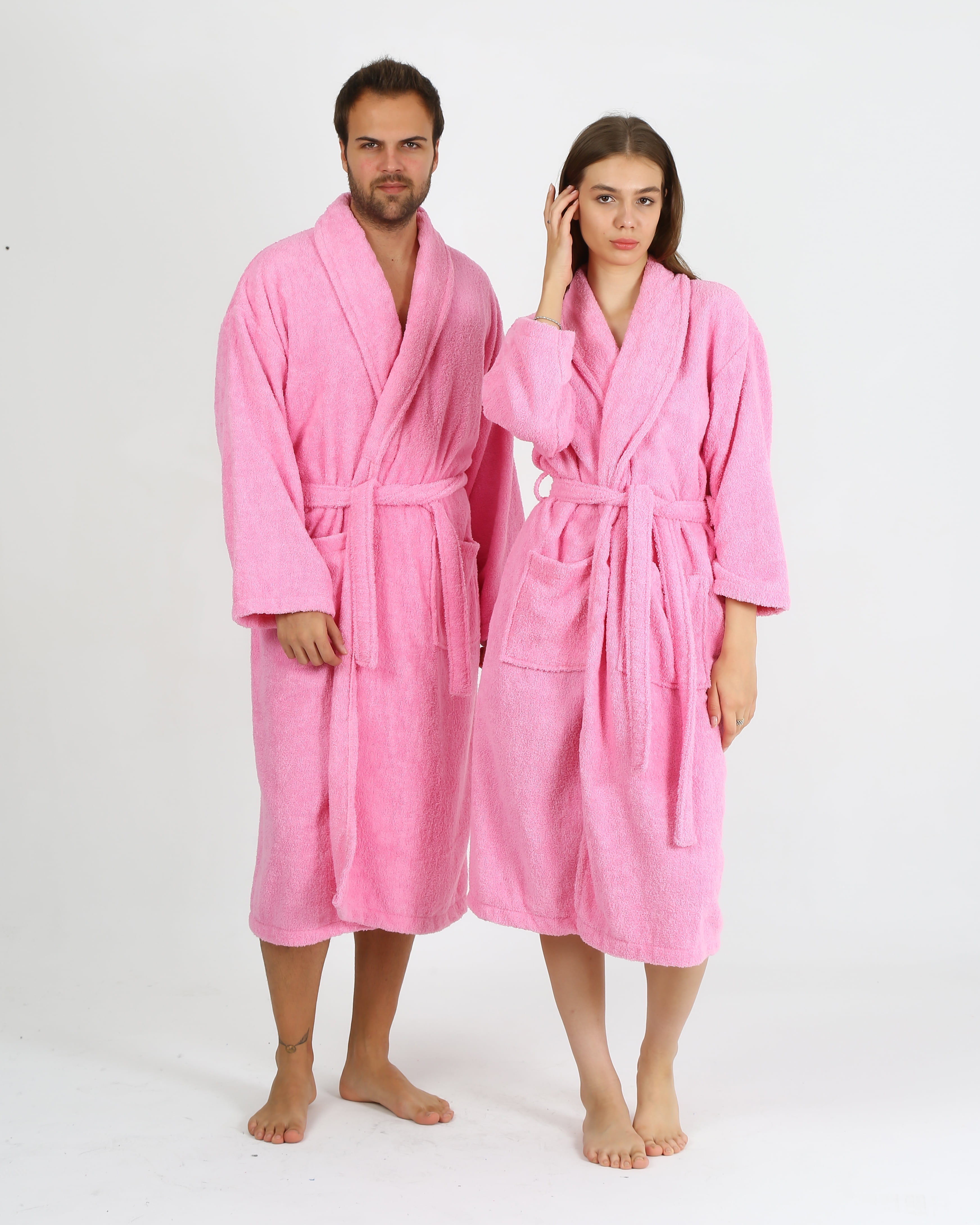 HALLEY Luxury Bathrobe for Women Men, Shawl Collar Spa Bath