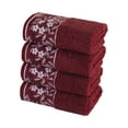 thumbnail image 1 of HALLEY Turkish 4 Pack Premium Hand Towels (4 Pieces) 650 GSM Highly Absorbent Super Soft 100% Cotton - 4 Hand Towels - Claret Red, 1 of 5