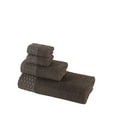 thumbnail image 1 of HALLEY Turkish Bath Towels Set - 4 Piece Bathroom Set, Ultra Soft, Machine Washable, Highly Absorbent, 100% Cotton - Luxury Spa Quality - Chocolate Brown, 1 of 4
