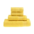 thumbnail image 1 of HALLEY Turkish Bath Towels Set - 4 Piece Bathroom Set, Ultra Soft, Machine Washable, Highly Absorbent, 100% Cotton - Luxury Spa Quality - Yellow, 1 of 11