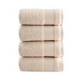thumbnail image 1 of HALLEY Turkish Hand Towels Set - 4 Pack Bathroom Set, Ultra Soft, Machine Washable, Highly Absorbent, 100% Cotton - Luxury Spa Quality - Cream, 1 of 11
