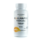 HALLHAPPY Pasiflora Mood Anxiety Stress Support Capsules, Emotional Well-being, 60 Count