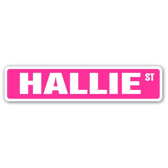 HALLIE Street Sign Childrens Name Room Sign | Indoor/Outdoor |  30" Wide