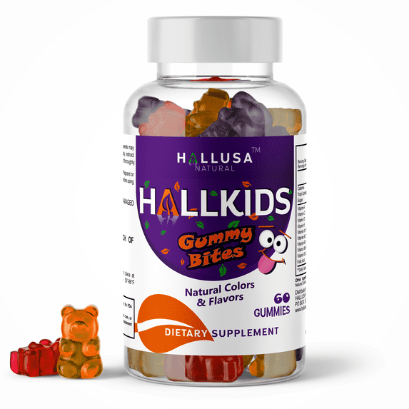 HALLUSA NATURAL - HALLKIDS Multivitamin for Children Gummies - Immune Support - 60 Gum