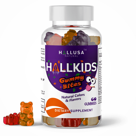 HALLUSA NATURAL - HALLKIDS Multivitamin for Children Gummies - Immune Support - 60 Gum