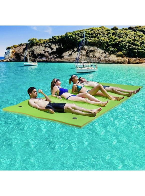 HALLOLURE Water Floating Mat Foam Pad, 13x5FT Bouncy Tear-Resistant XPE Foam, Recreation and Relaxing for Pool Lake River Ocean Outdoor Water Activities