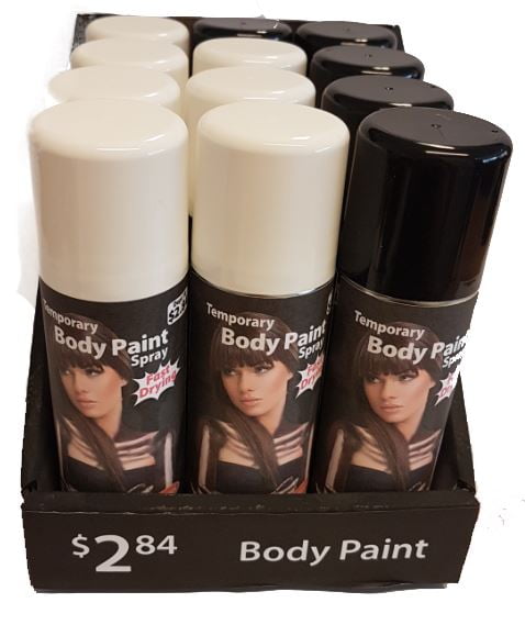 Goodmark Halloween Body Paint Spray, Black, Net Wt. 2.5oz 