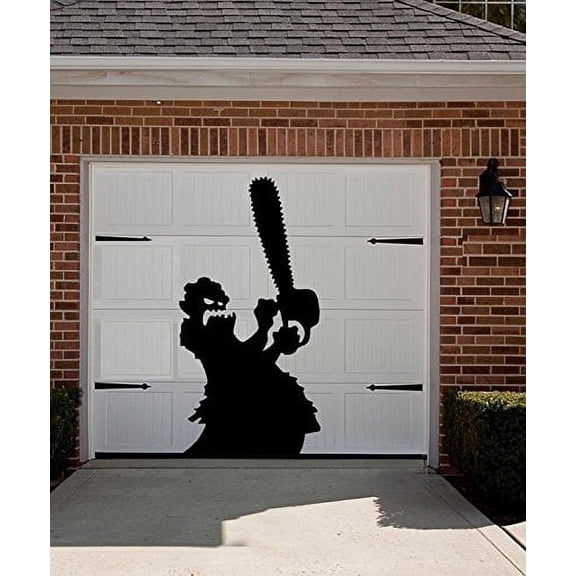 HALLOWEEN DECOR ~ Chain Saw Charlie ~ Halloween: Wall or Window Decal (25" x 50") PLEASE NOTE SIZE