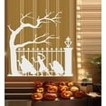 thumbnail image 1 of HALLOWEEN ~ Ghost Halloween (Hitchhiking) #1 ~ Wall or Window Decal (20" x 20", White) THESE ARE NOT WINDOW CLINGS, 1 of 1
