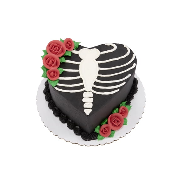 HALLOWEEN HEARTS SKELETON HEART CAKE