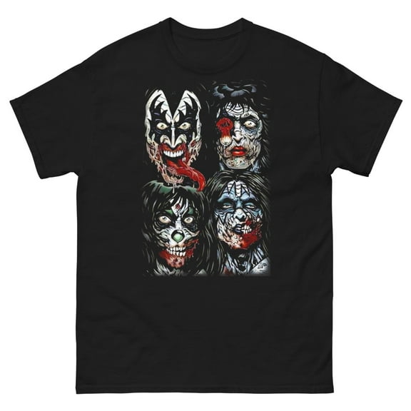 HALLOWEEN ROCK AND ROLL HALLOWEEN ZOMBIES WALKING Unisex classic tee (2XL)