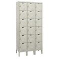 thumbnail image 1 of HALLOWELL U3288-6A-PT Box Locker, 36 in W, 18 in D, 78 in H, (3) Wide, (18) Openings, Tan, 1 of 2
