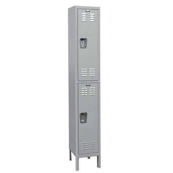HALLOWELL UMS1588-2A-PL-AM Antimicrobial Wardrobe Locker,Assembled