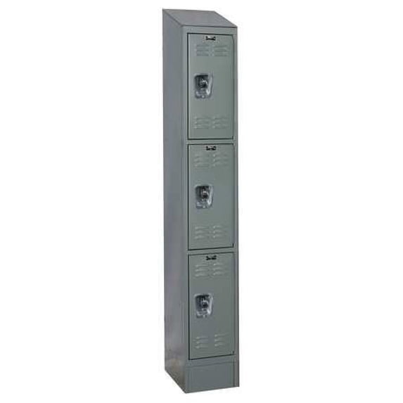 HALLOWELL URB1258-3ASB-HG Wardrobe Locker,(1) Wide, (3) Openings