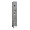 thumbnail image 1 of Hallowell UY1258-3A-HG Maintenance Free Quiet KD Metal Locker, Assembled, 1-Wide Grouping, 3 Tier, 24" Opening Height, 78" Frame Height, 12" Width x 15" Depth, Gray, 1 of 2