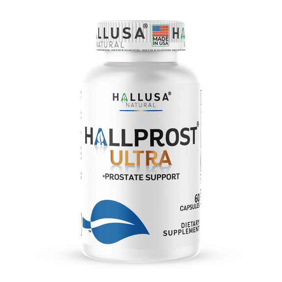 Hallprost Ultra Prostate Health Supplement for Men, Saw Palmetto 810 mg Complex, Urinary Flow & Bladder Support, 60 Capsules – Hallusa Natural