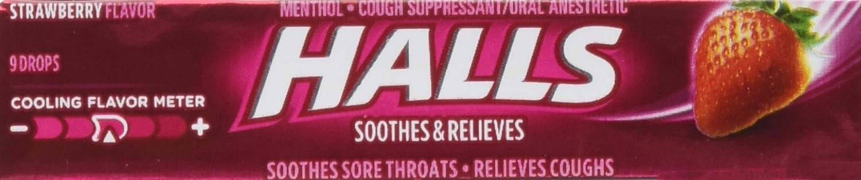 HALLS Cough Drops, (Strawberry, 9 Drops, 20Pack)