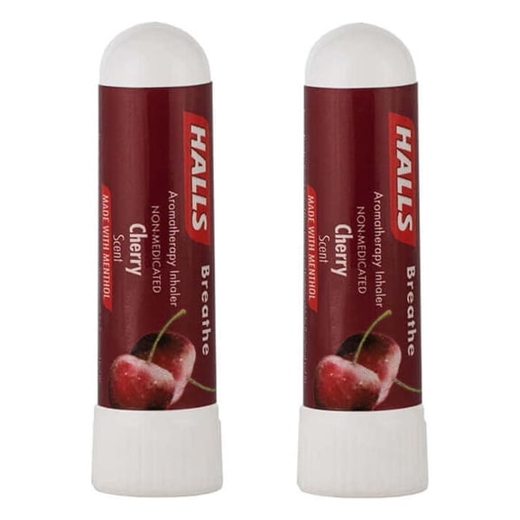 HALLS Essential Oil Cherry Aromatherapy Inhaler - 2 Pack