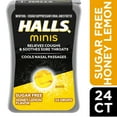 thumbnail image 1 of HALLS Minis Honey Lemon Flavor Sugar Free Cough Drops, 24 Drops, 1 of 15