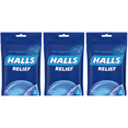 thumbnail image 1 of HALLS Relief Menthol Flavor Cough Drops, 30 Drops Per Pack ,90 Drops Total (3 Pack), 1 of 6