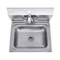 thumbnail image 1 of HALLY Stainless Steel Sink for Washing with Faucet, NSF Commercial Wall Mount Hand Basin for Restaurant, Kitchen and Home, 17 x 15 Inches, 1 of 5
