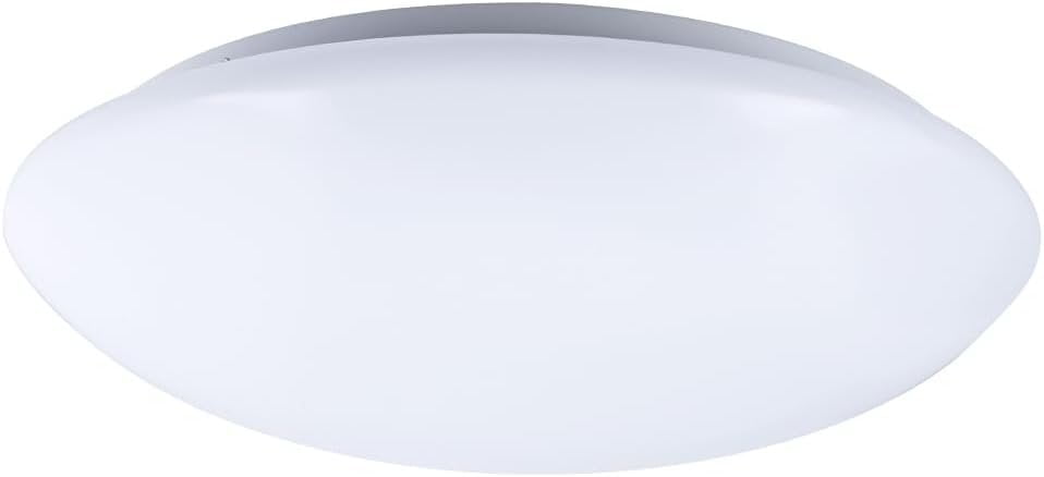 White Frosted Glass Round LED Flush Mount Ceiling Light