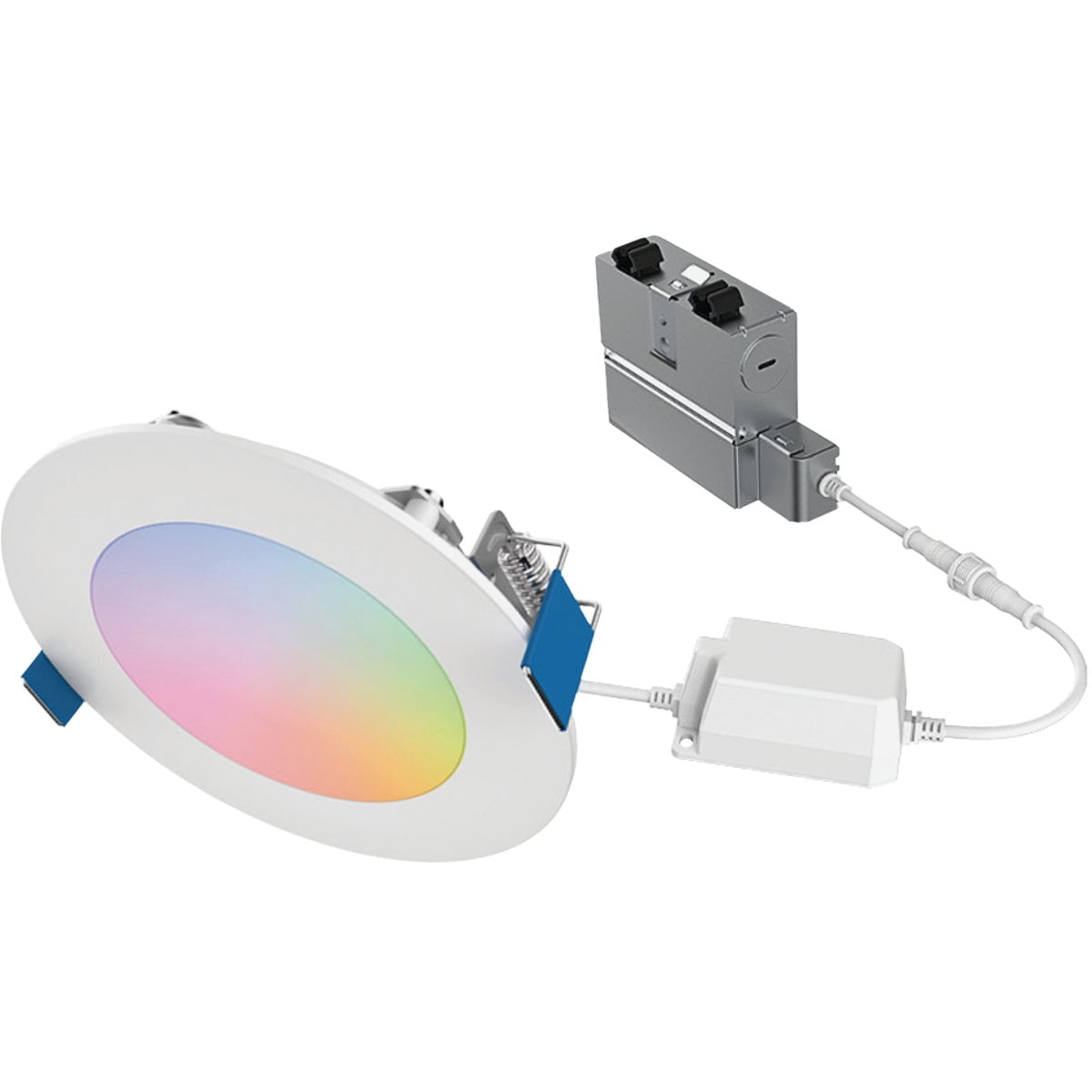 4-Inch White Satin Nickel Smart LED Recessed Downlight