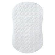 HALO BassiNest Mattress Pad Cover, Waterproof Mattress Protector for Bassinet, White