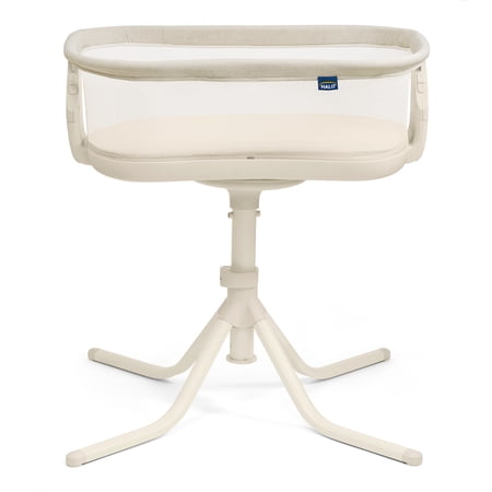 HALO BassiNest 4.0 Swivel Baby Bedside Bassinet with 360° Rotation and Mesh Walls, Oat
