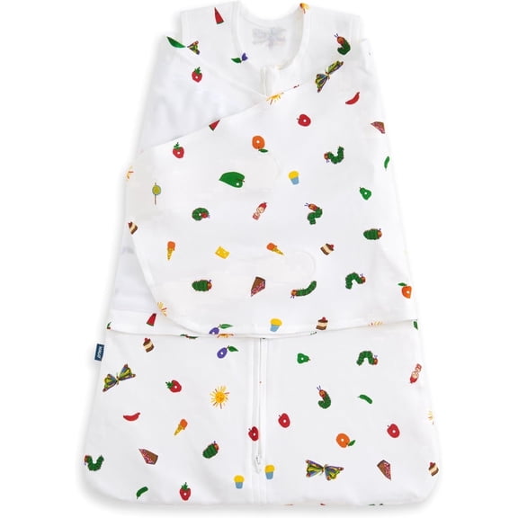HALO Cotton 3-Way Adjustable Newborn Baby Sleep Sack, Hungry Caterpillar Feast