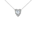 thumbnail image 1 of HALO DIAMOND HEART-SHAPED PERSONALIZED (LC) BIRTHSTONE AND NECKLACE IN WHITE GOLD :  14K  Pendant with 20" chain  Alexandrite (June), 1 of 1