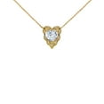 thumbnail image 1 of HALO DIAMOND HEART-SHAPED PERSONALIZED (LC) BIRTHSTONE AND NECKLACE IN YELLOW GOLD :  10K  Pendant with 22" chain  Sapphire (September), 1 of 1