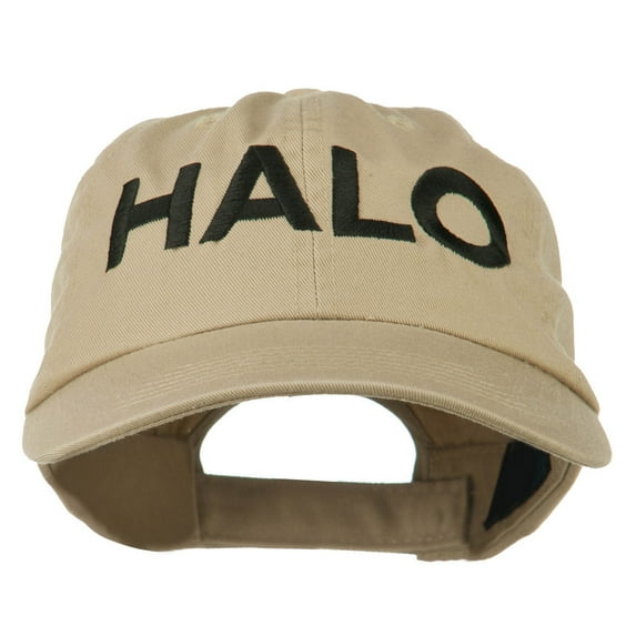 HALO Embroidered Low Profile Washed Cap - Khaki OSFM
