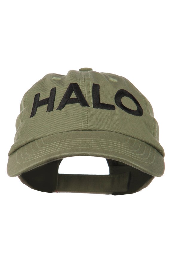HALO Embroidered Low Profile Washed Cap - Olive OSFM