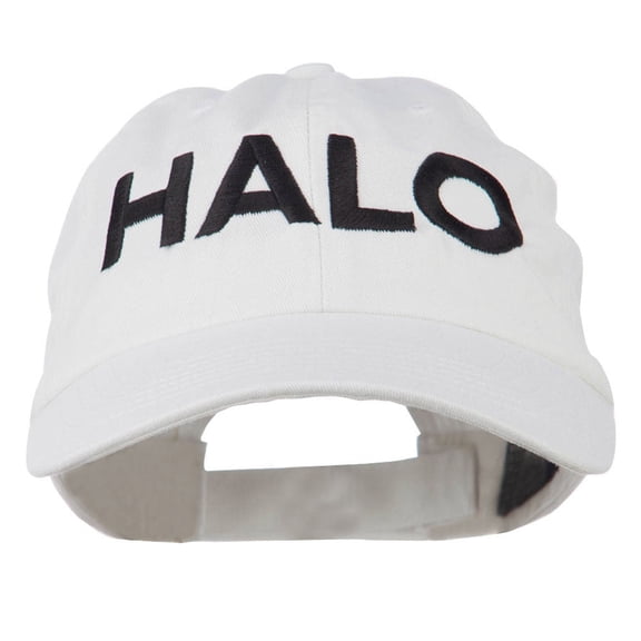 HALO Embroidered Low Profile Washed Cap - White OSFM