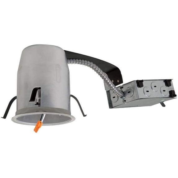 HALO 4" LED Remodel Recessed Lighting Housing H995RICAT Shallow Air-Tite - 120V Line Voltage — Residential Use, Standard Application