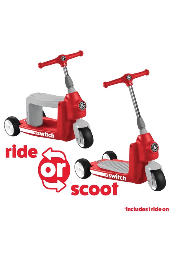 HALO Jr Lil' Switch 2 in 1 Rider Scooter for Ages 1+