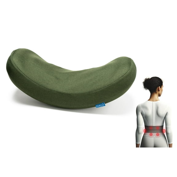 HALO Lumbar Massage Stretcher with 8 Acupressure Nodes for Waist, Hip, and Back Pain Relief, Ergonomic Design for Active Stretching