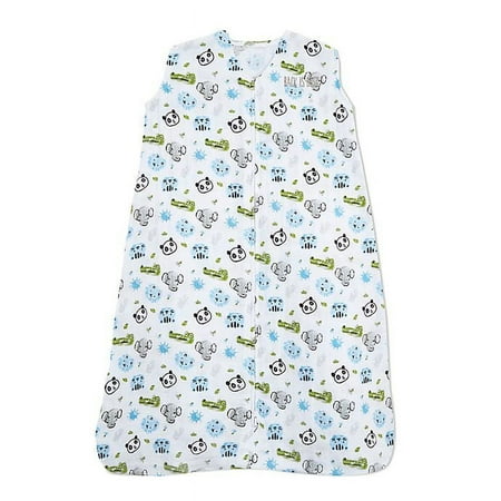 HALO® Medium Animal Faces Muslin SleepSack® in Blue (Small)