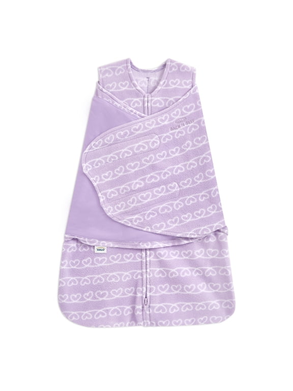 Micro-Fleece SleepSack Swaddle, 3-Way Adjustable Wearable Blanket, TOG 3.0, Heartline, Newborn, 0-3 Months Heartline Newborn (Pack of 1)