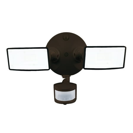 HALO Outdoor TGS Twin Square Head, 2500 Lumen, 4000K CCT Motion Flood Light in Bronze