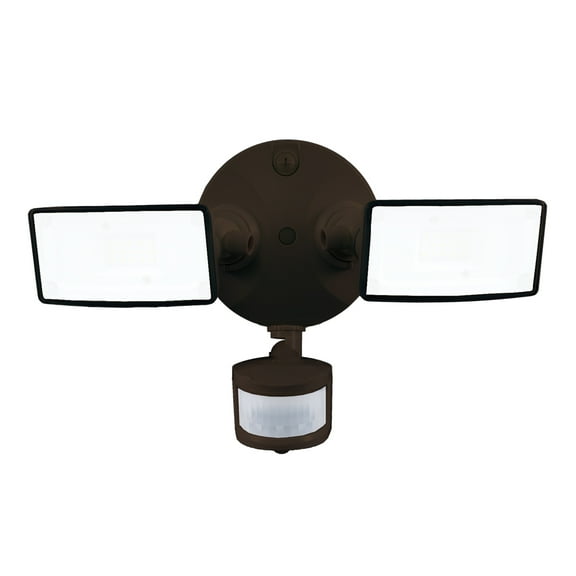 HALO Outdoor TGS Twin Square Head, 2500 Lumen, 4000K CCT Motion Flood Light in Bronze