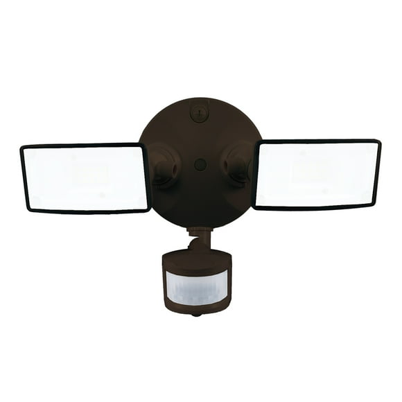HALO Outdoor TGS Twin Square Head, 2500 Lumen, 4000K CCT Motion Flood Light in Bronze