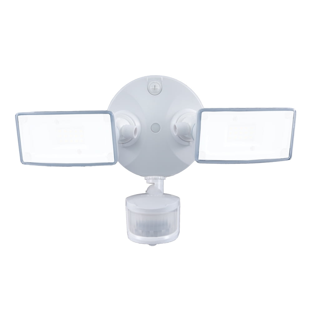 HALO Outdoor TGS Twin Square Head, 2500Llumen, 4000K CCT Motion Flood Light in White