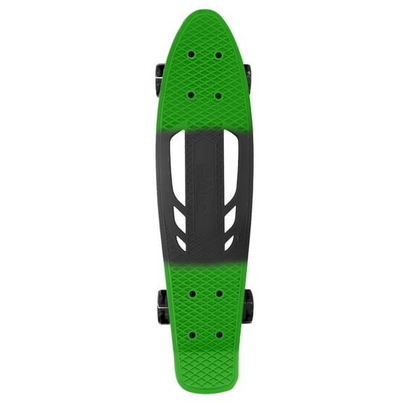 HALO Pro Retro Skateboard with build in Handle and Premium Wheels - Black and Green Deck