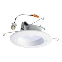 HALO RL 5 Inch and 6 Inch 2700K-5000K White Integrated LED Recessed Ceiling Light Trim at Selectable CCT, (665 Lumens)